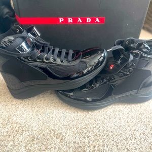PRADA. America’s Cup Bike High Top Sneaker. Brand New. Never Worn